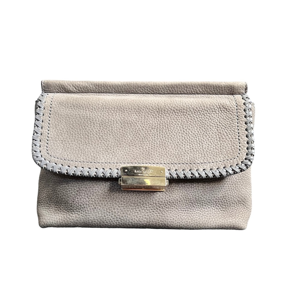 Kate Spade Clutch Bag Dilia Somerton Street Pebbled Suede Leather Elegant EUC